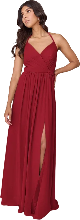 Hannah Chiffon Faux Wrap Dress | Made To Order