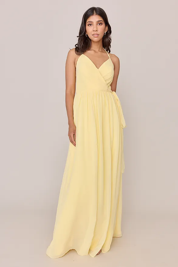 Hannah Chiffon Faux Wrap Dress | Made To Order