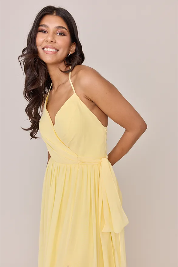 Hannah Chiffon Faux Wrap Dress | Made To Order
