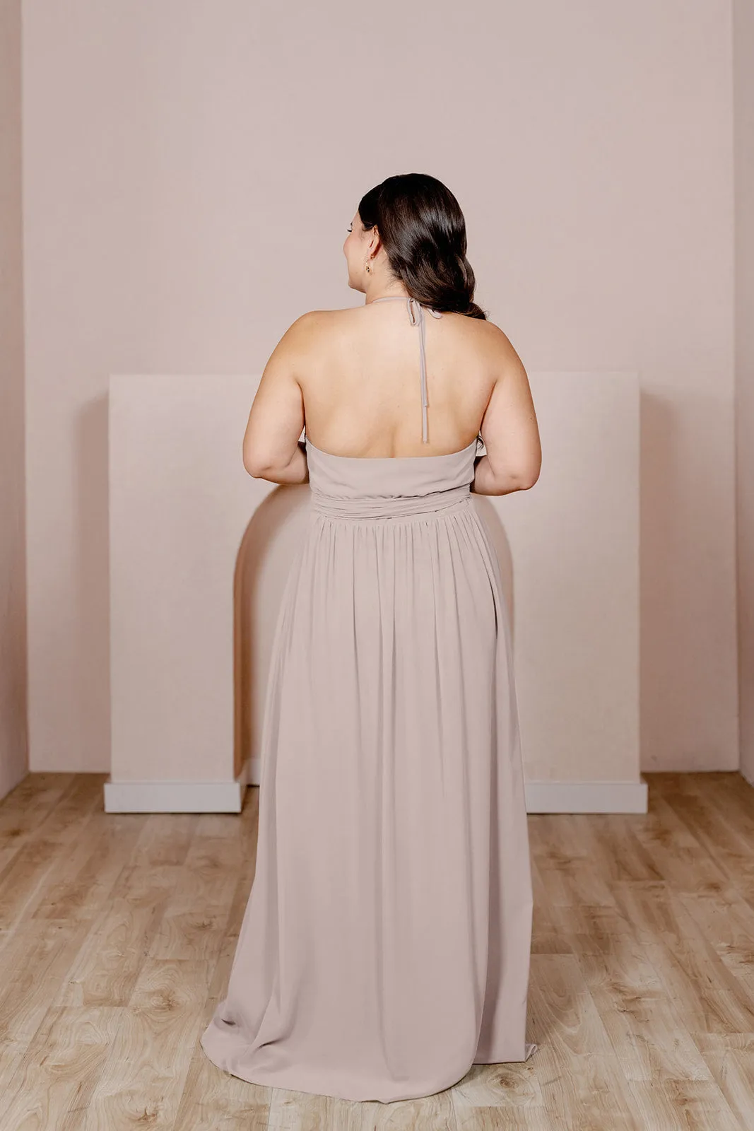 Hannah Chiffon Faux Wrap Dress | Made To Order