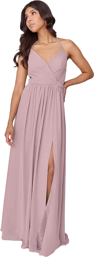 Hannah Chiffon Faux Wrap Dress | Made To Order