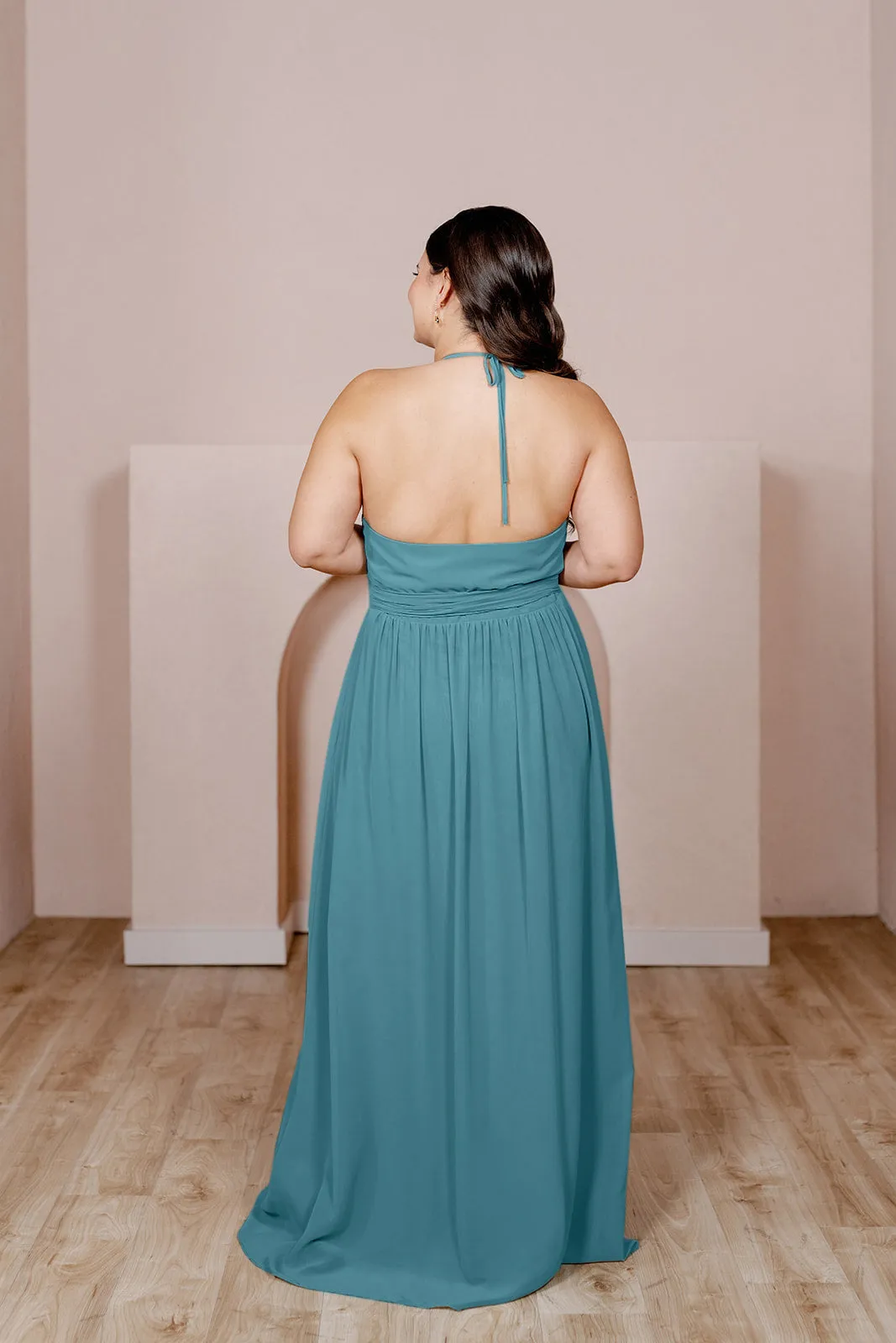 Hannah Chiffon Faux Wrap Dress | Made To Order