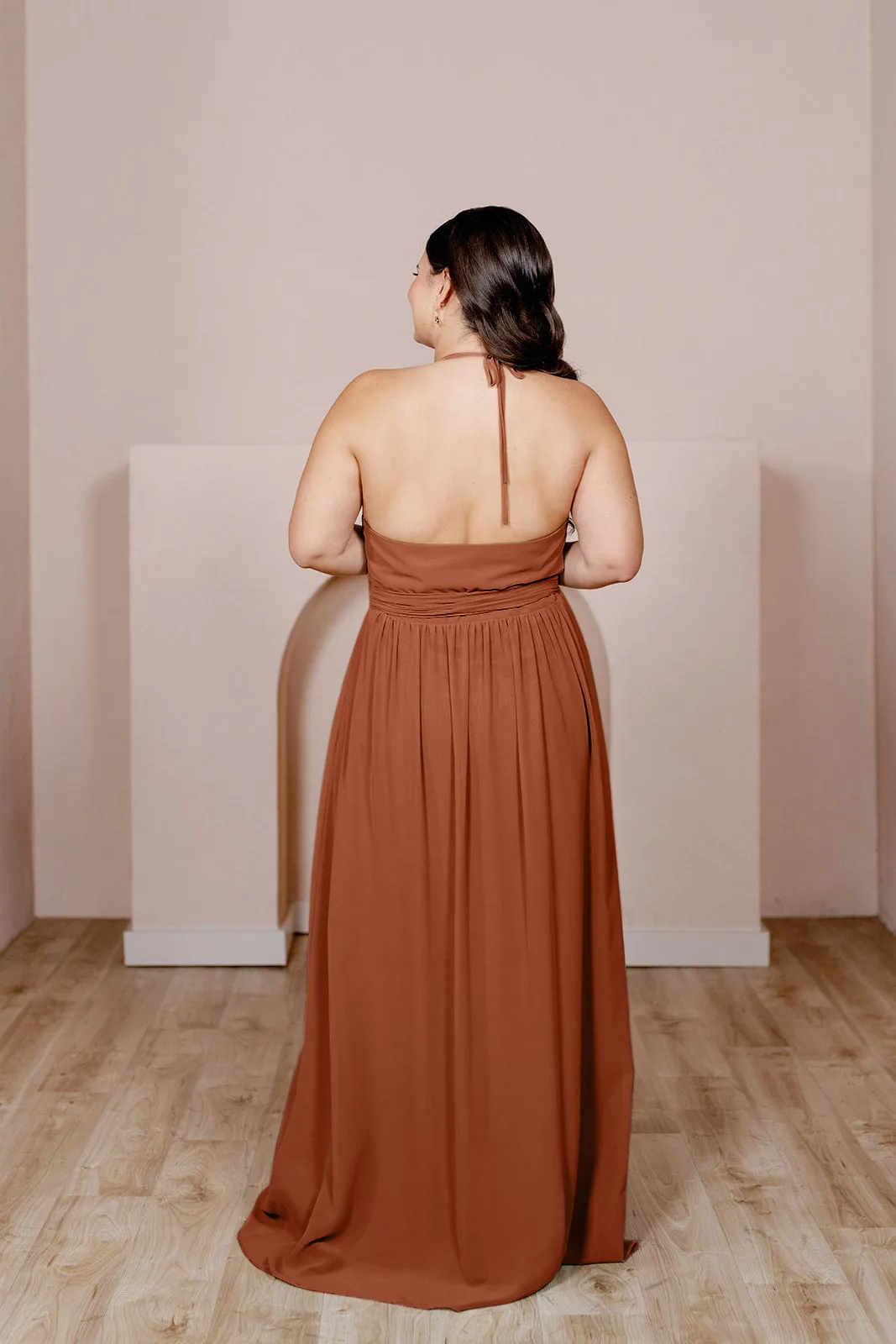 Hannah Chiffon Faux Wrap Dress | Made To Order