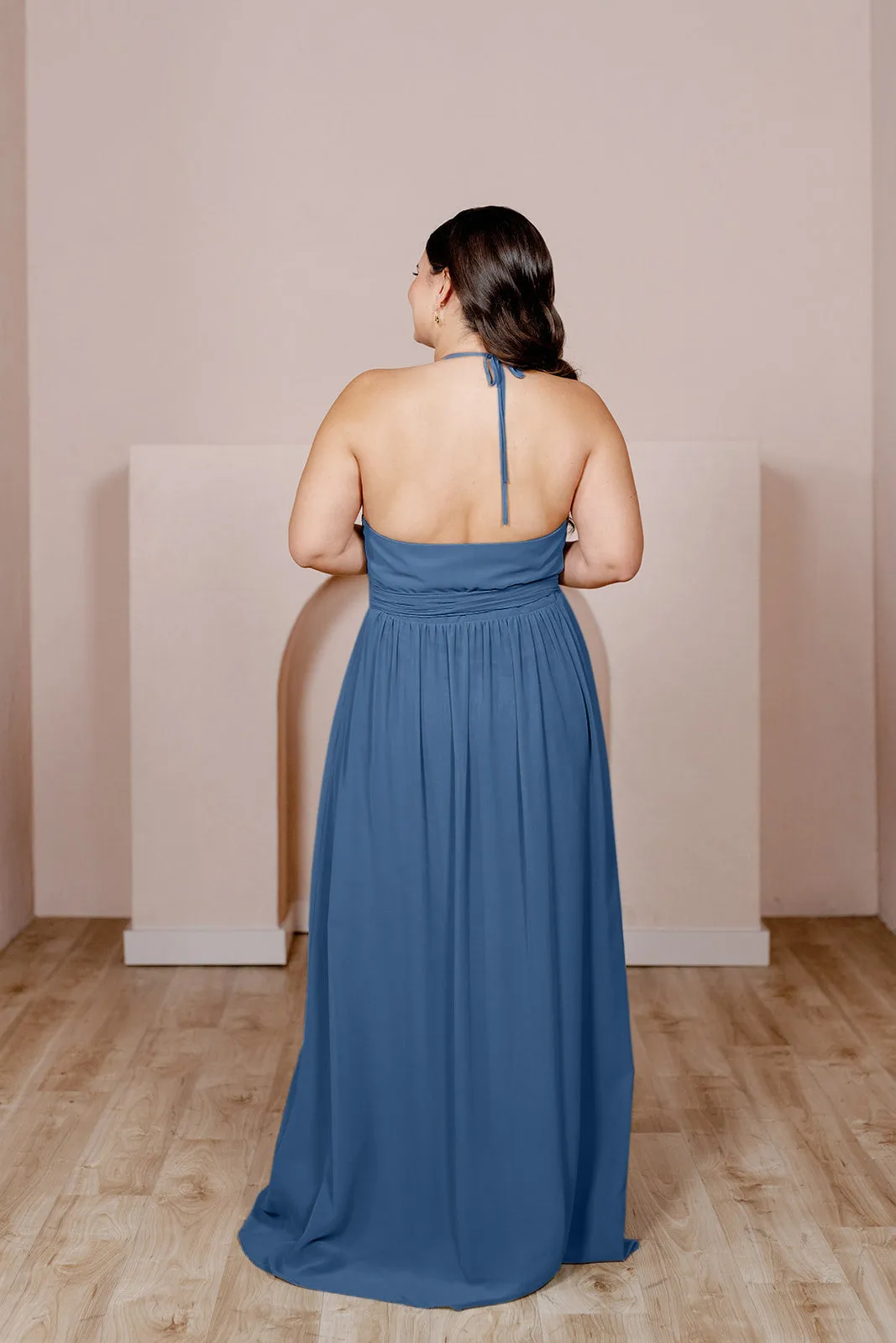 Hannah Chiffon Faux Wrap Dress | Made To Order