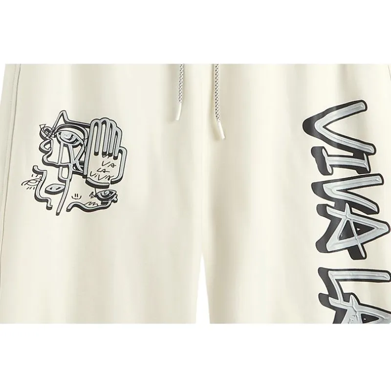 Hip-hop Letter Printed Wide Leg Pants