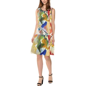 Kandinsky print Spliced Shift Dress,Casual/Formal,Gift For Her/Mom/Anniversary/Wife/GirlfrAunt/Mom,Birthday,Valentine/Thanksgiving/Halloween
