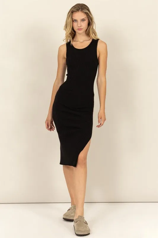 KELSEY RIBBED BODYCON SWEATER TANK DRESS