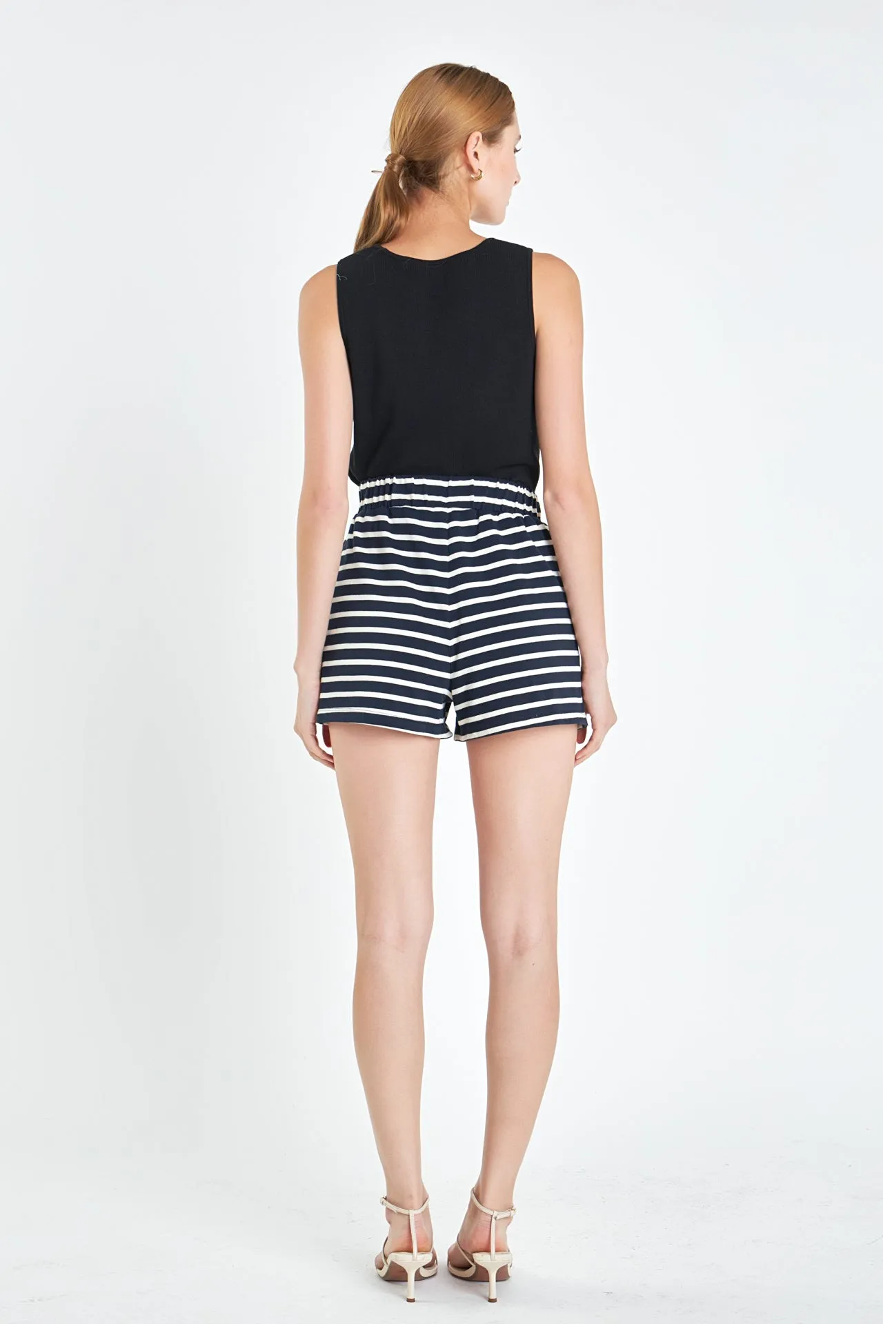 Knit Striped Shorts
