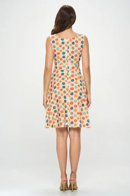 Leaf Polka Dot Dress