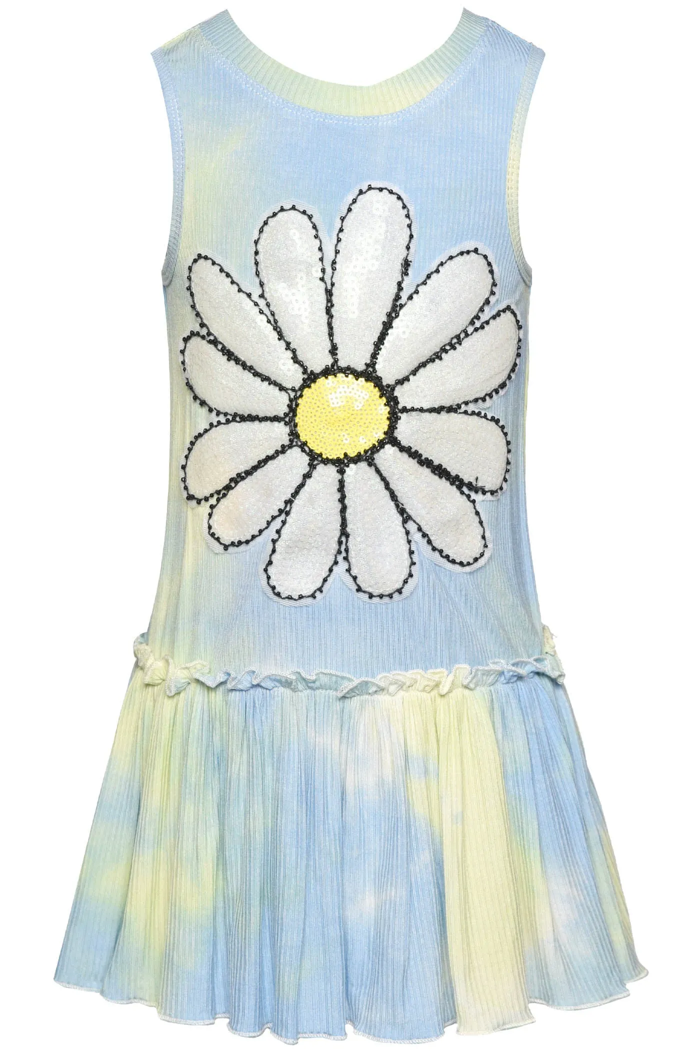 Little l Big Girl’s Summer Skies Daisy Sequin Dress
