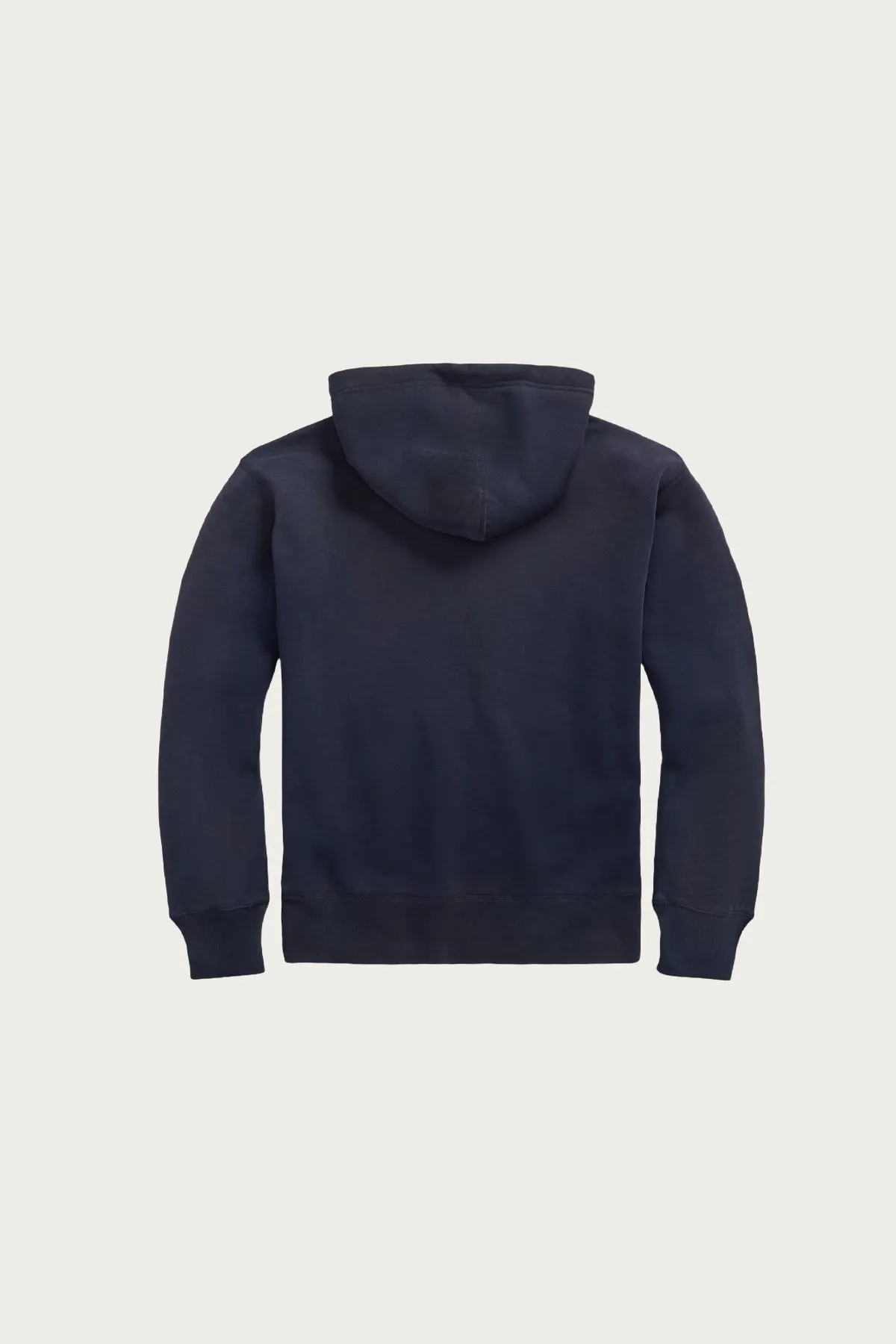 Logo Fleece Hoodie w/ Patch Pocket - Faded Navy
