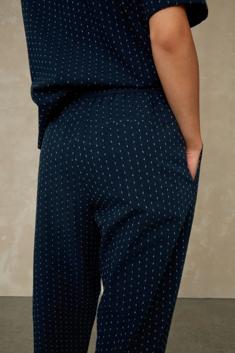 Lourdes Pants | Navy Jacquard