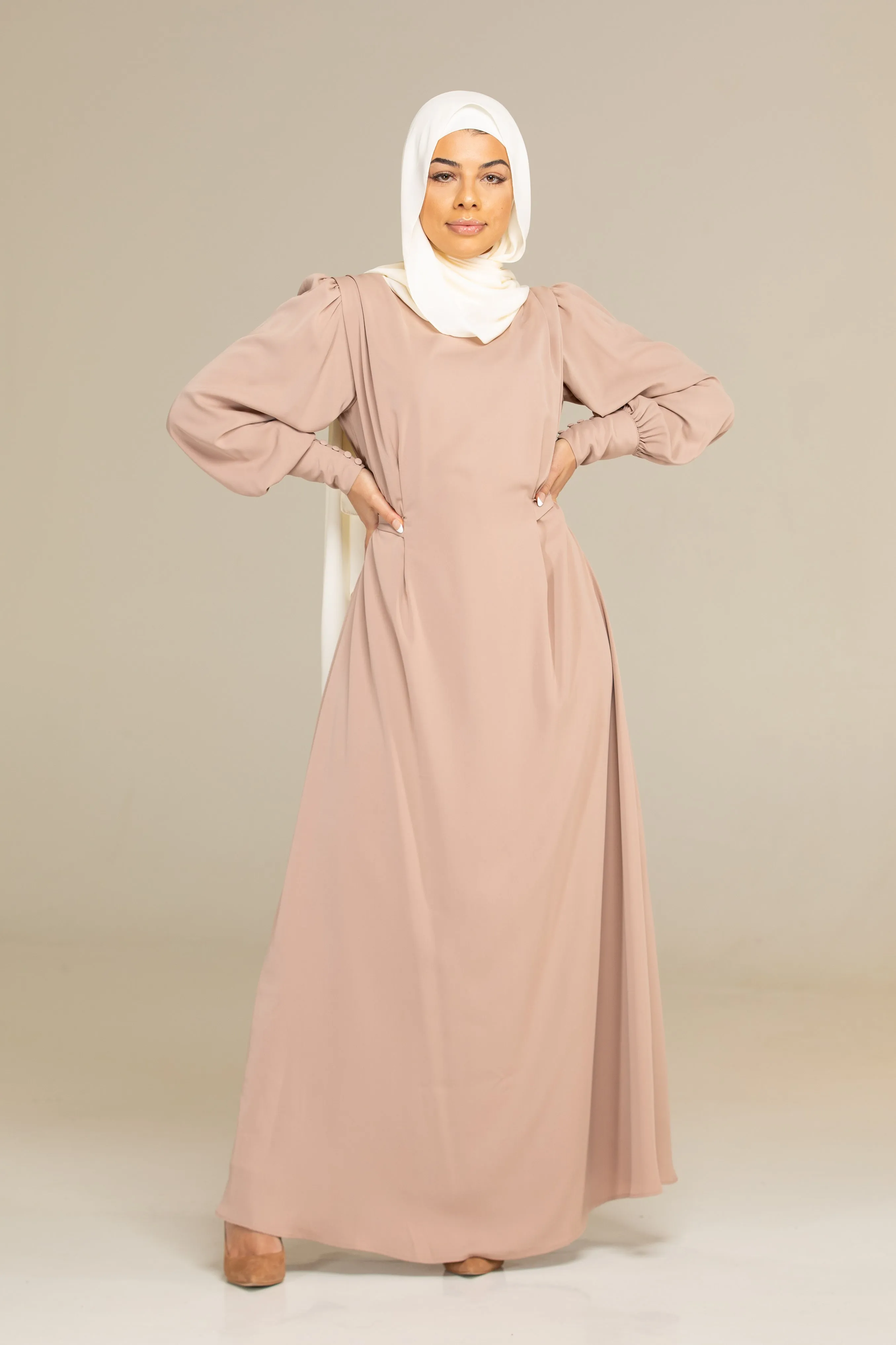 Maysa Wrap Dress - Nude