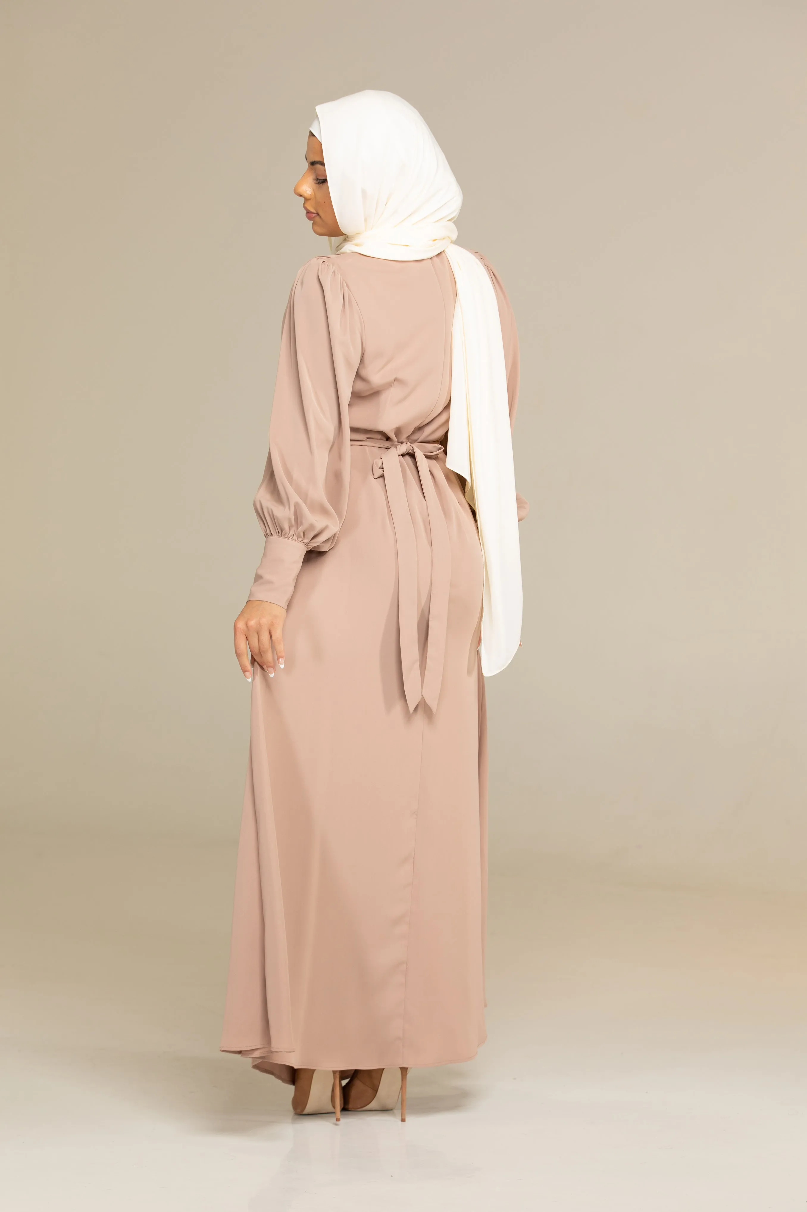 Maysa Wrap Dress - Nude
