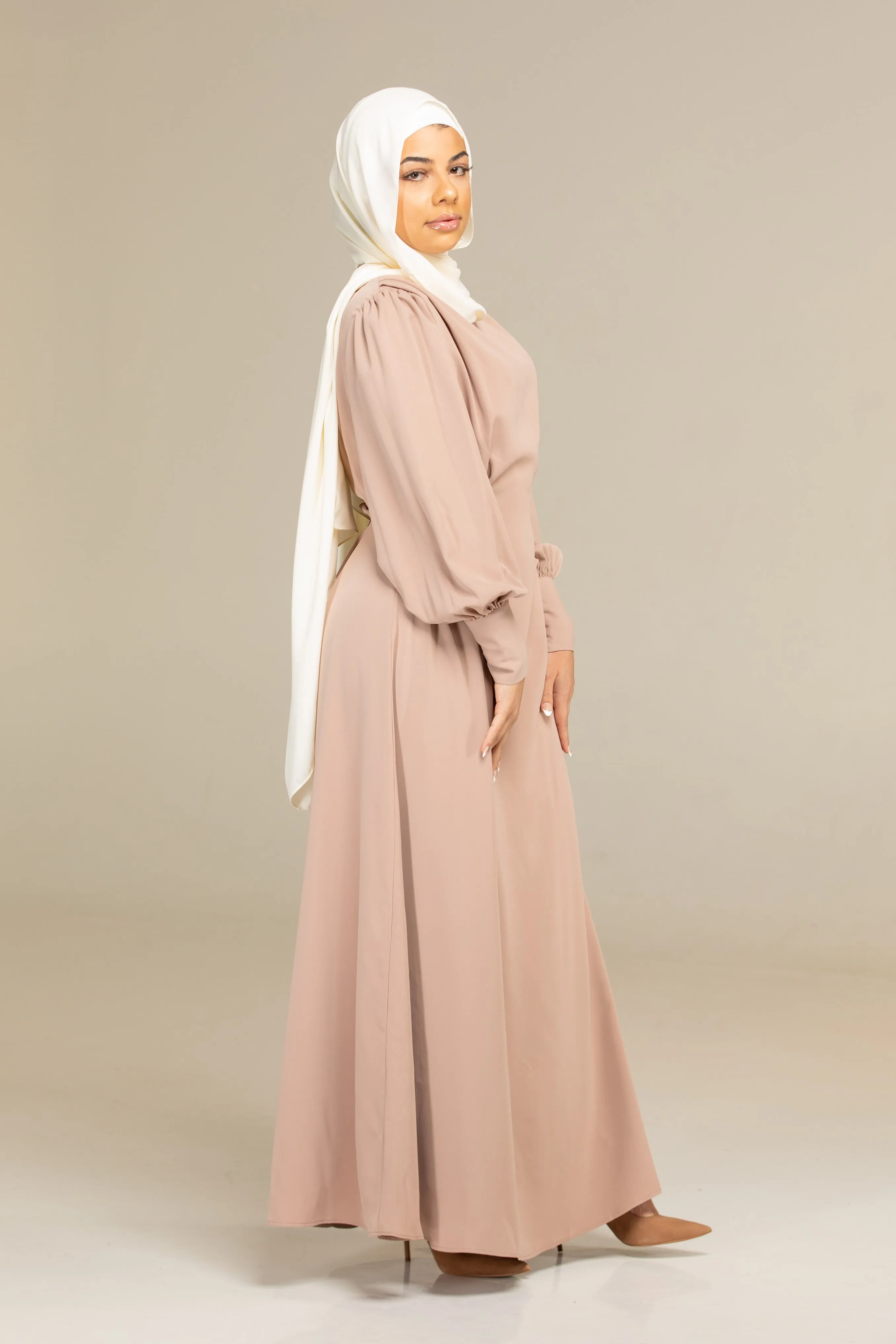 Maysa Wrap Dress - Nude