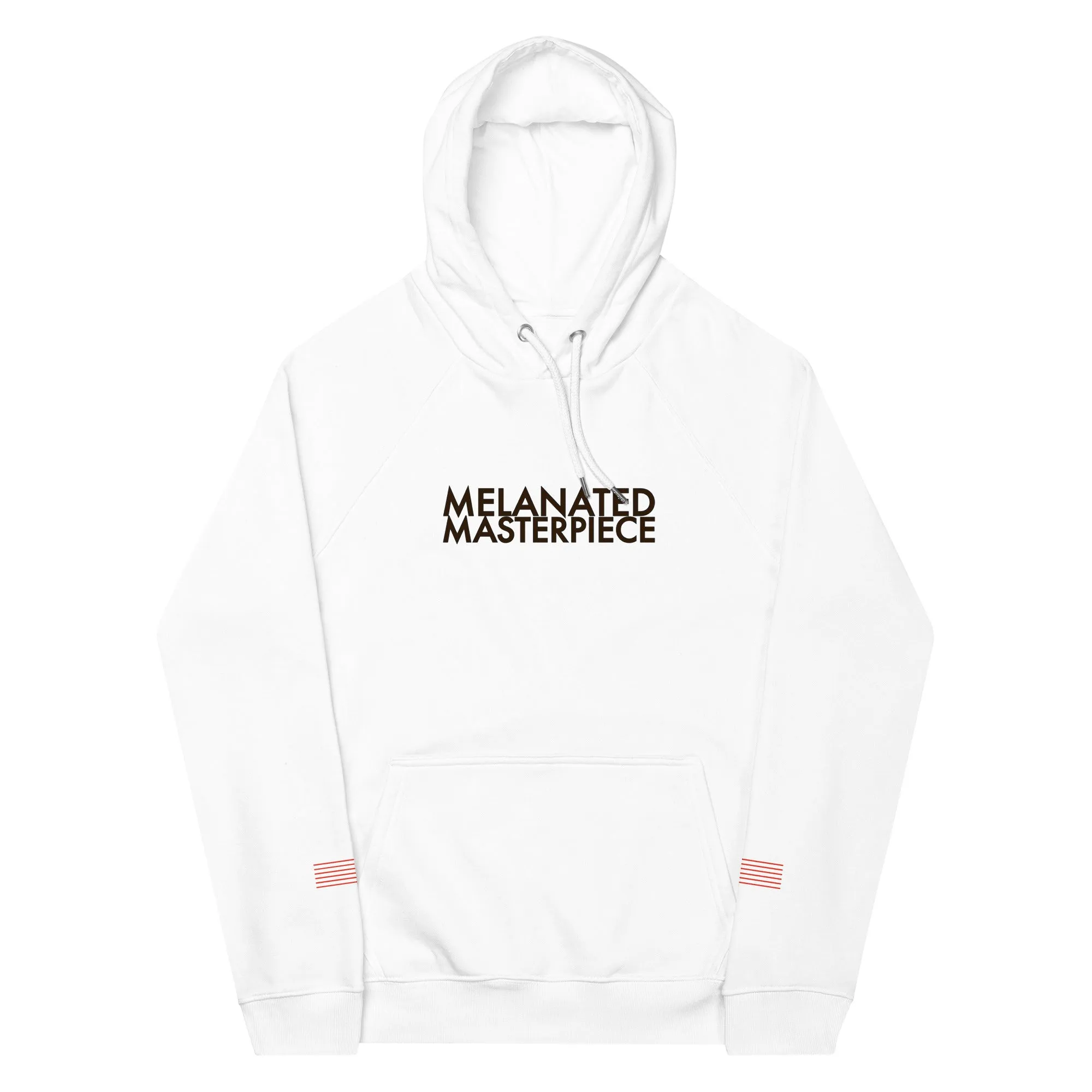 Melanated Masterpiece (Chocolates) Unisex eco raglan hoodie