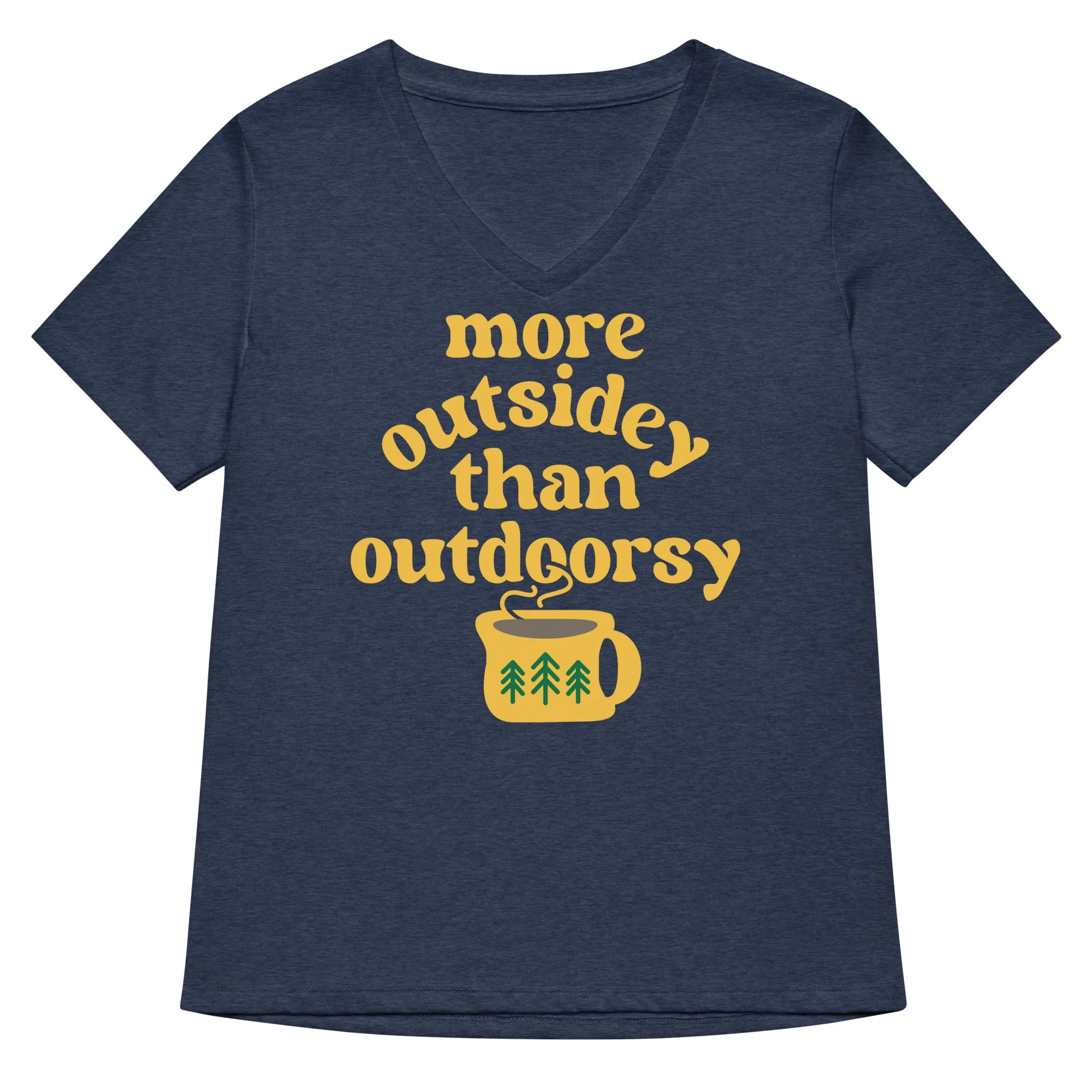 More Outsidey Than Outdoorsy Women's V-Neck Tee