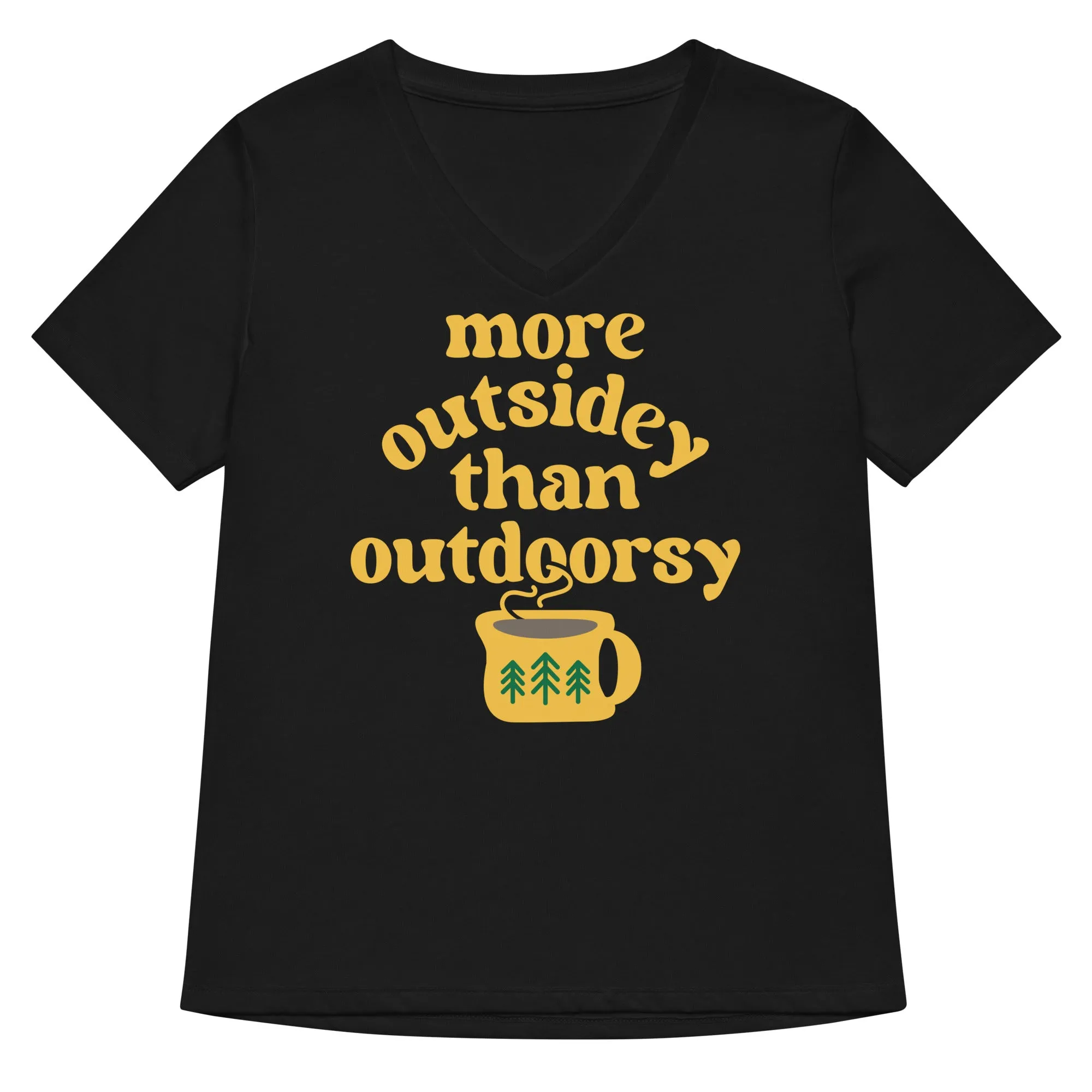 More Outsidey Than Outdoorsy Women's V-Neck Tee