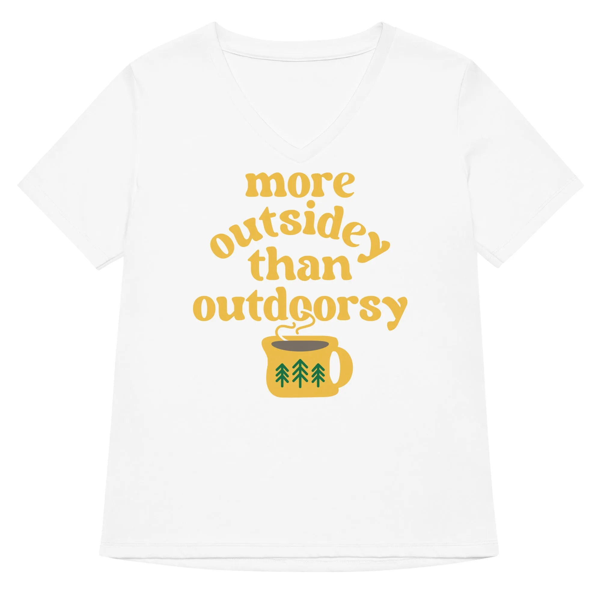 More Outsidey Than Outdoorsy Women's V-Neck Tee