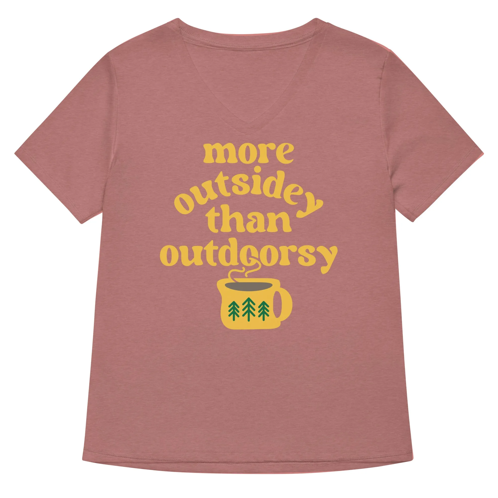 More Outsidey Than Outdoorsy Women's V-Neck Tee