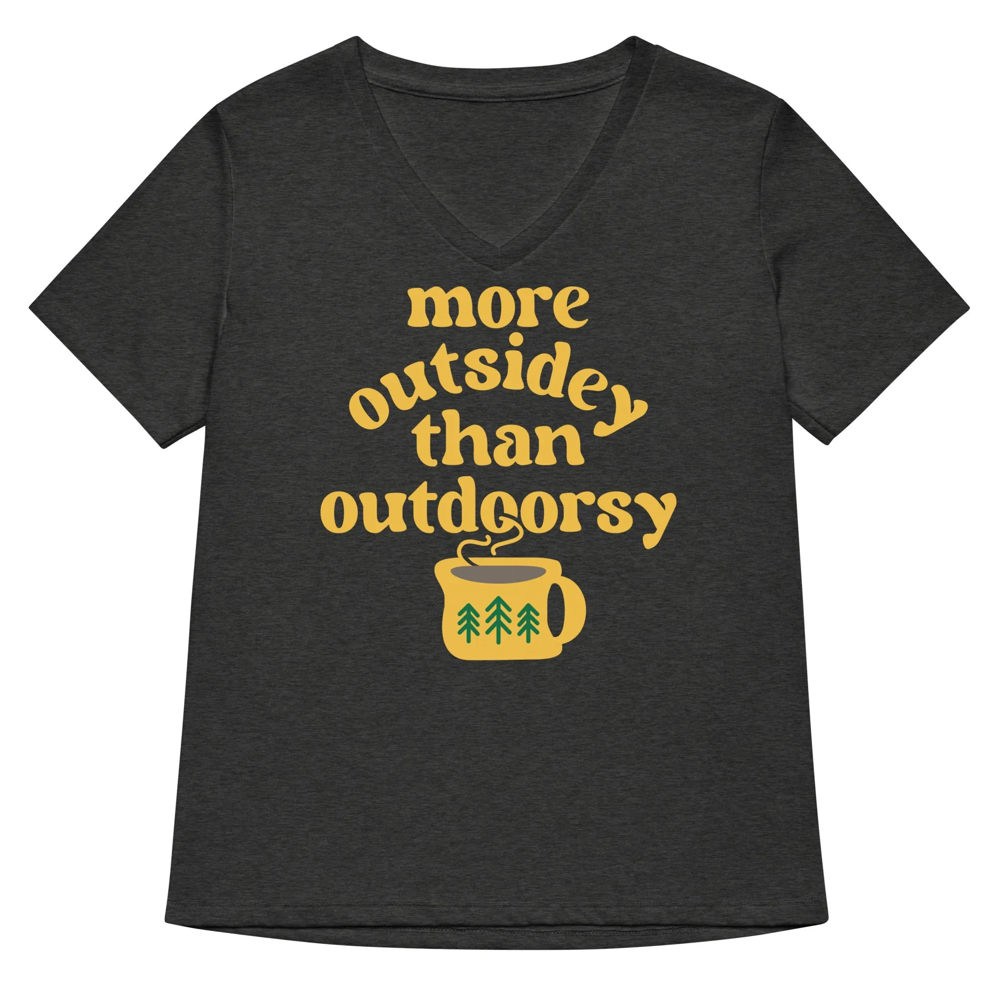More Outsidey Than Outdoorsy Women's V-Neck Tee
