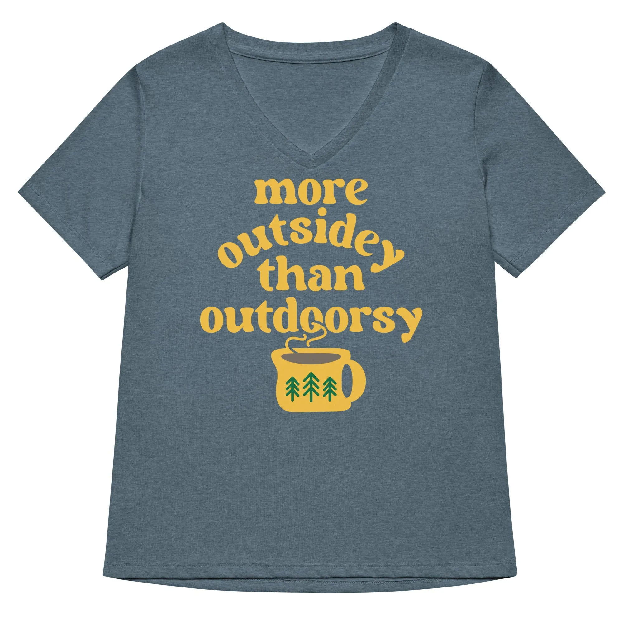 More Outsidey Than Outdoorsy Women's V-Neck Tee