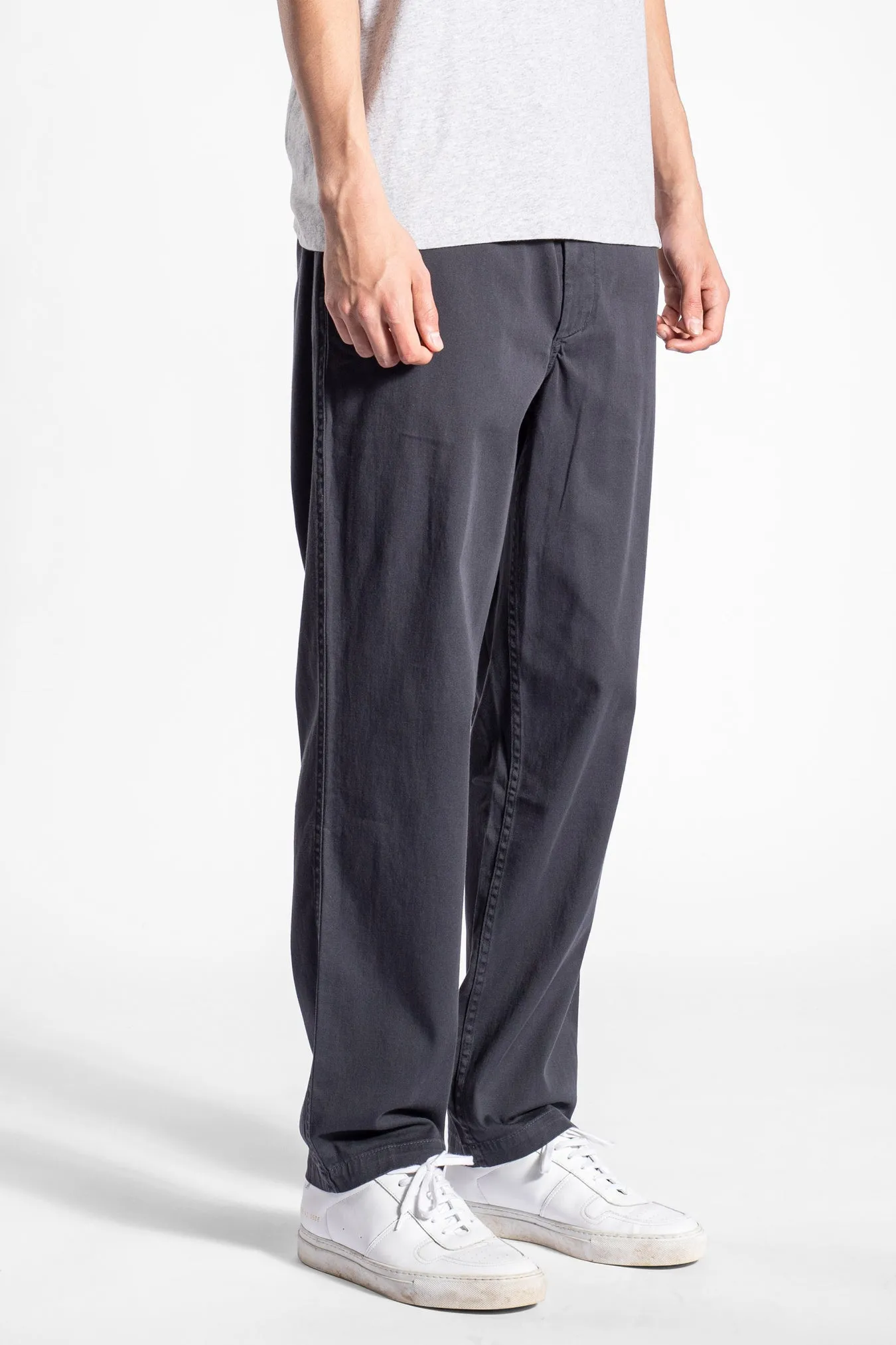Norse Projects - Ezra Relaxed Organic Stretch Twill Trouser - Slate Grey