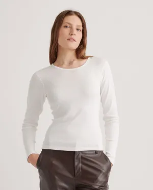 Organic Cotton Micro-Rib Long Sleeve Tee