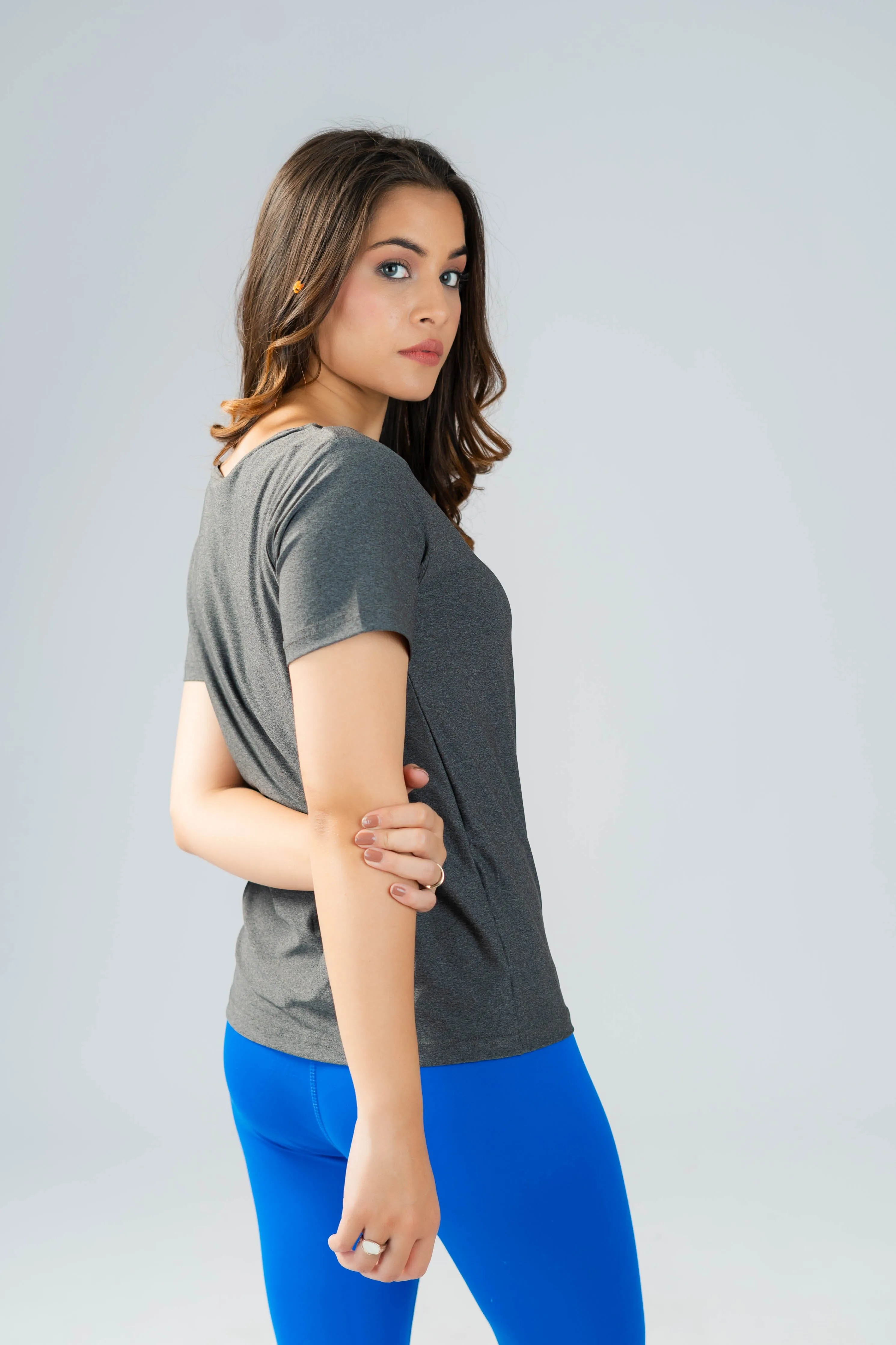 Polo Athletica Women's Boat Neck Activewear Short Sleeve Top