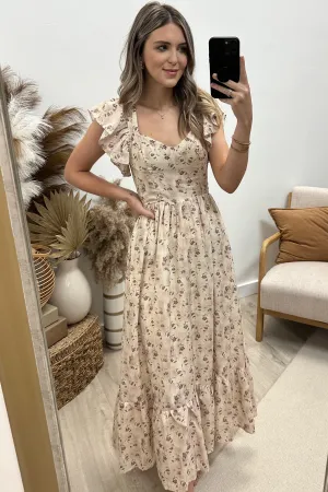 "Walk Together" Dress (Cream/Plum)