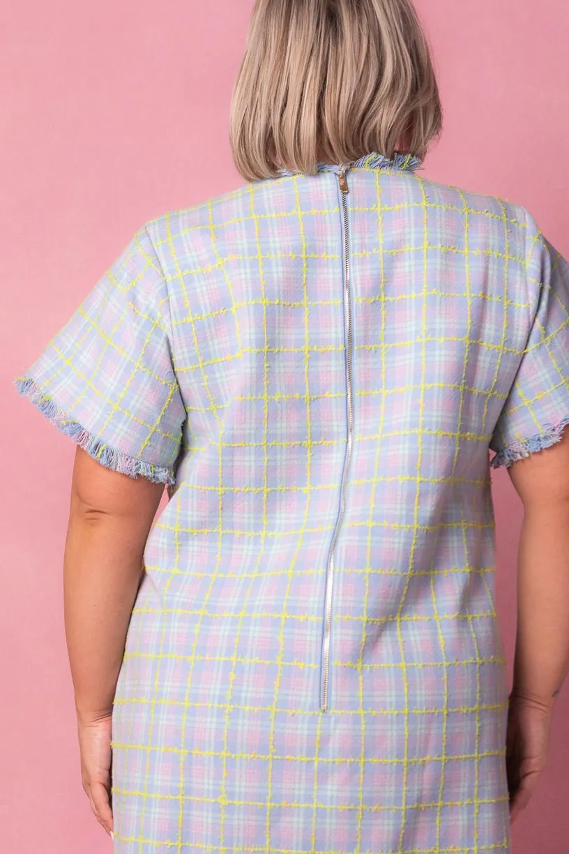 Reese Shift Dress in Periwinkle Blue - FINAL SALE