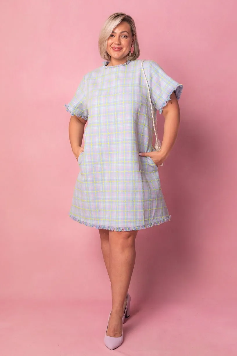 Reese Shift Dress in Periwinkle Blue - FINAL SALE