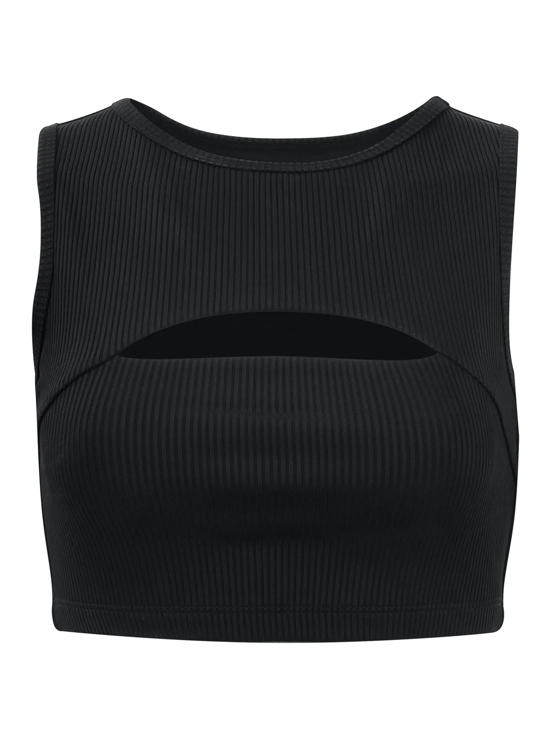 Ribbed Cutout Sports Bra