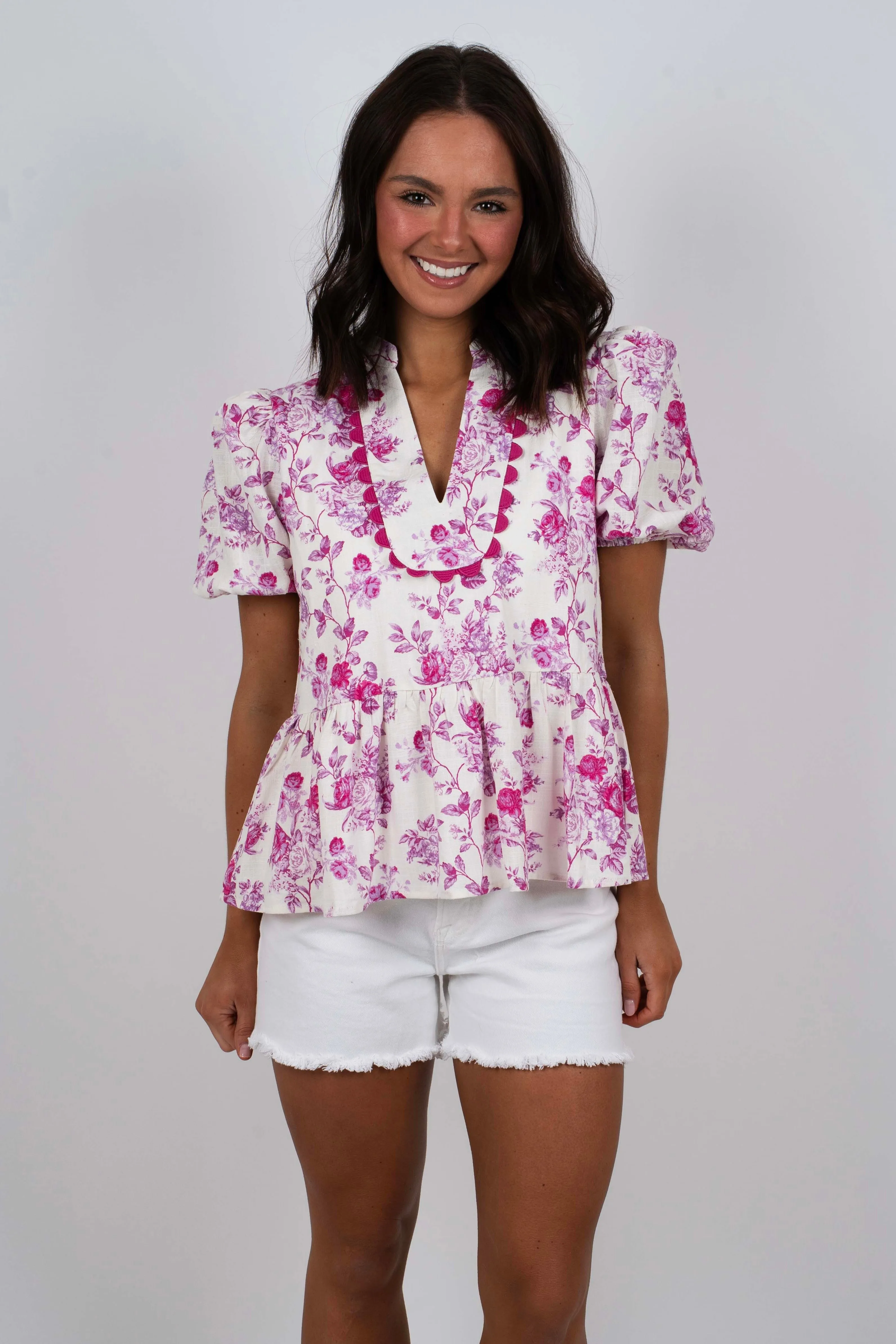 Risen High Rise Shorts (White)