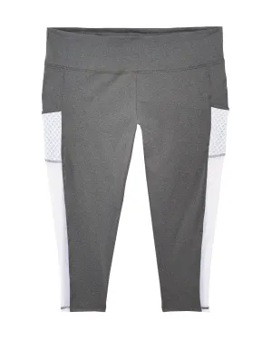Rosada Tights | Charcoal Grey / White