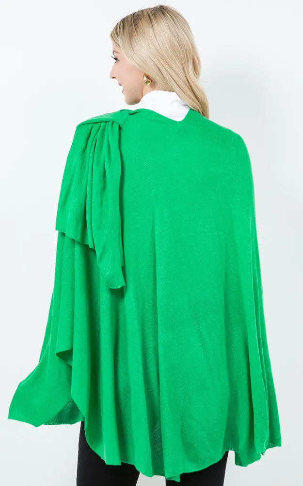 SA4213 Solid Color Shawl with Loop Design
