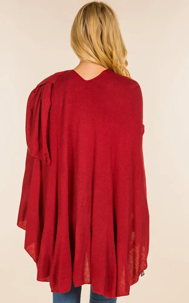 SA4213 Solid Color Shawl with Loop Design