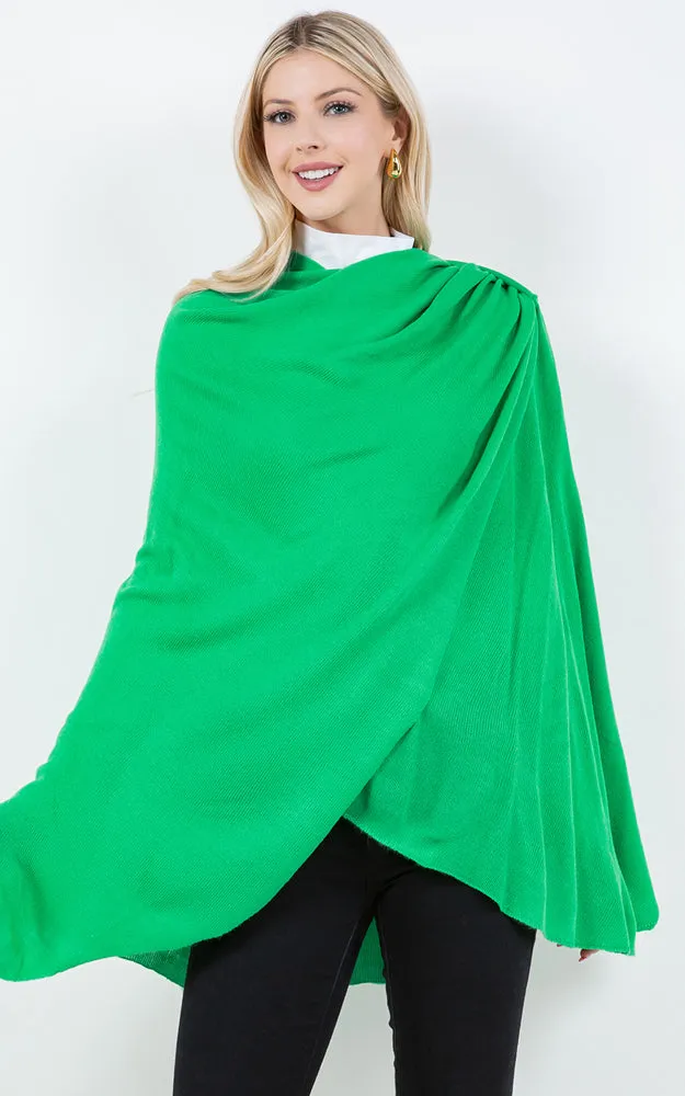 SA4213 Solid Color Shawl with Loop Design