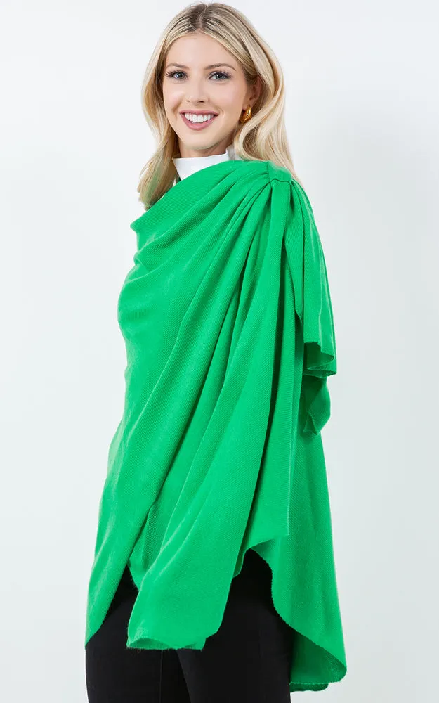 SA4213 Solid Color Shawl with Loop Design