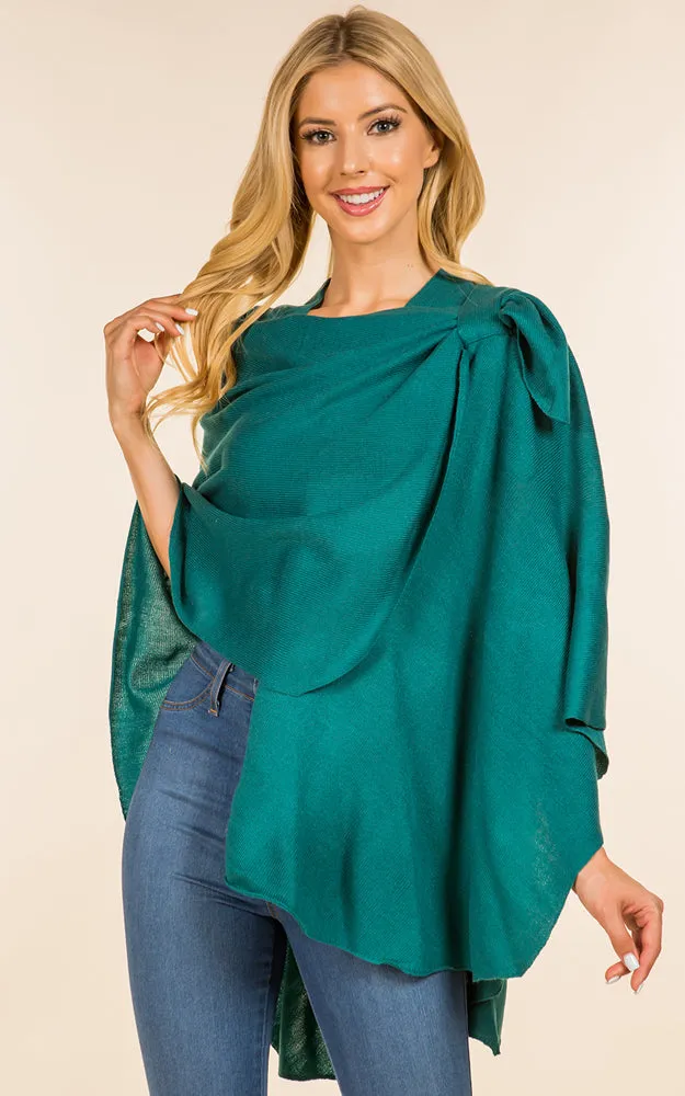 SA4213 Solid Color Shawl with Loop Design