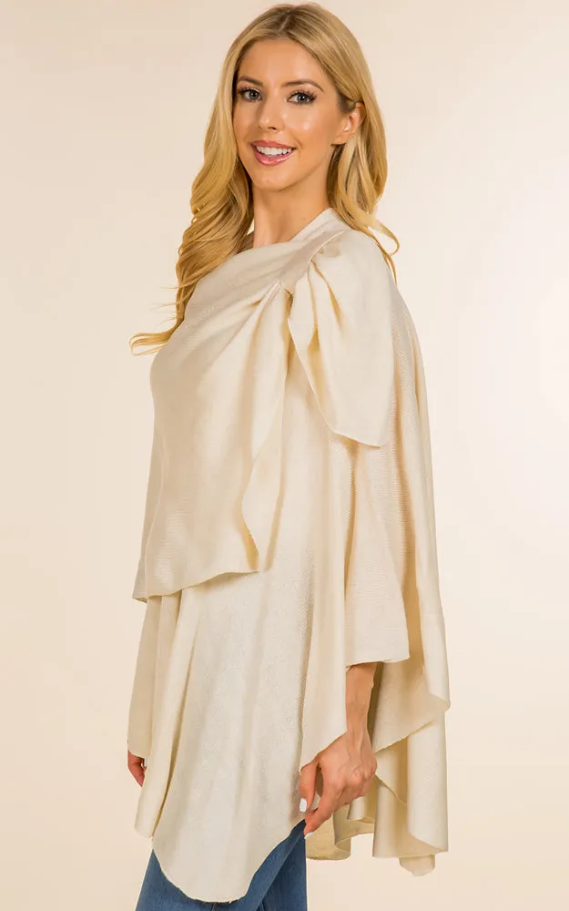 SA4213 Solid Color Shawl with Loop Design