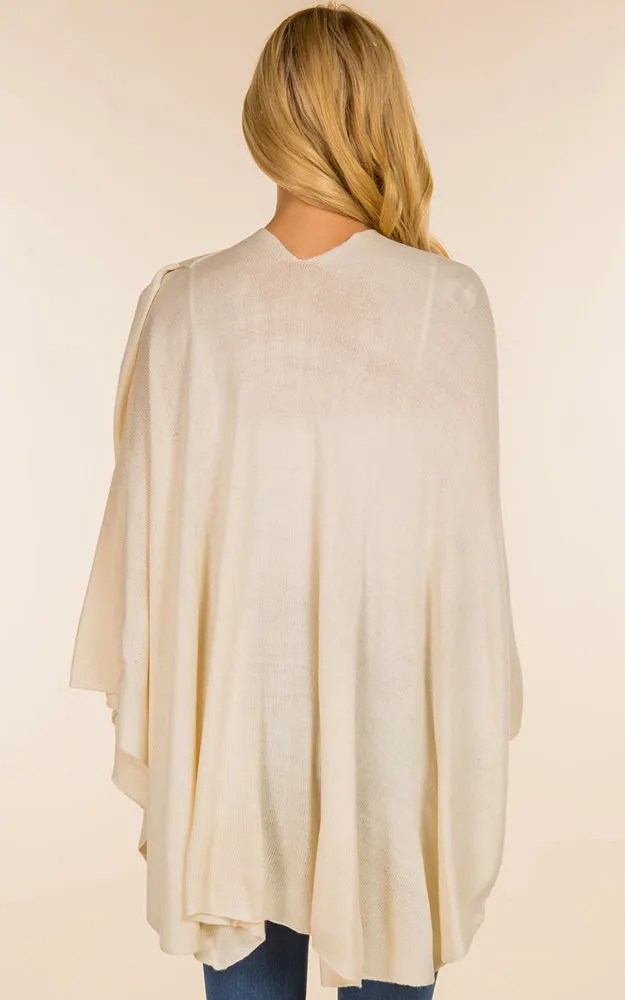 SA4213 Solid Color Shawl with Loop Design