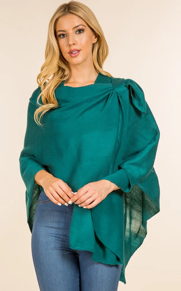 SA4213 Solid Color Shawl with Loop Design