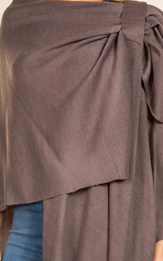 SA4213 Solid Color Shawl with Loop Design