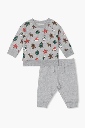 SALE - Printed Sweatshirt Track Pants Bundle_Christmas Cookies