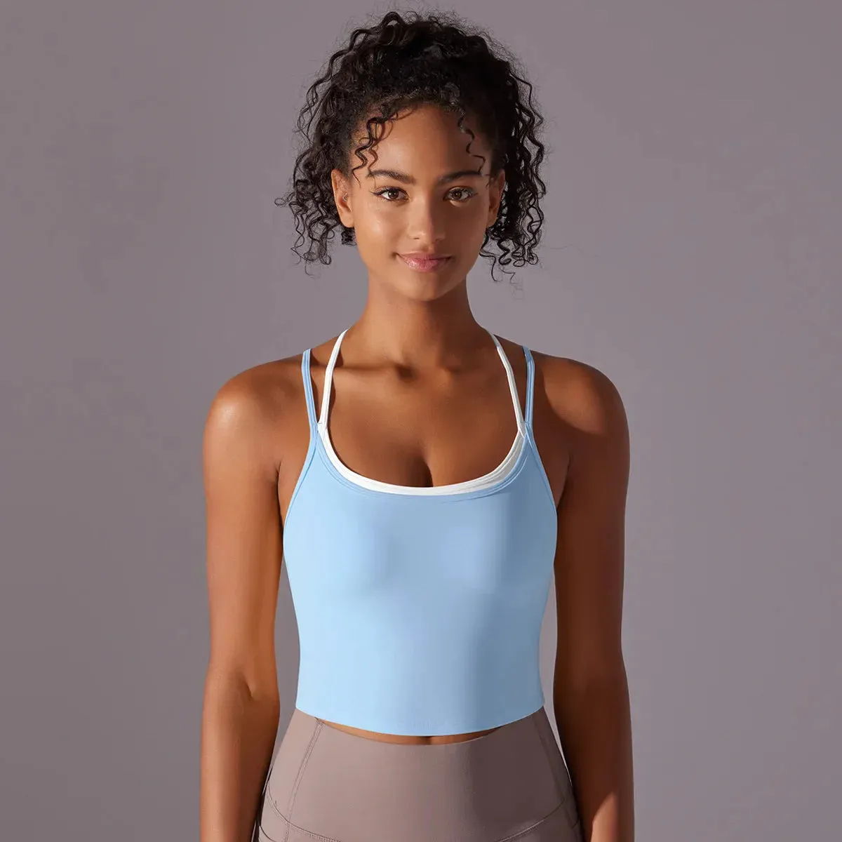 Seamless Breathable Running Gym Training Ground Nylon Solid High-Quality Sports Bra