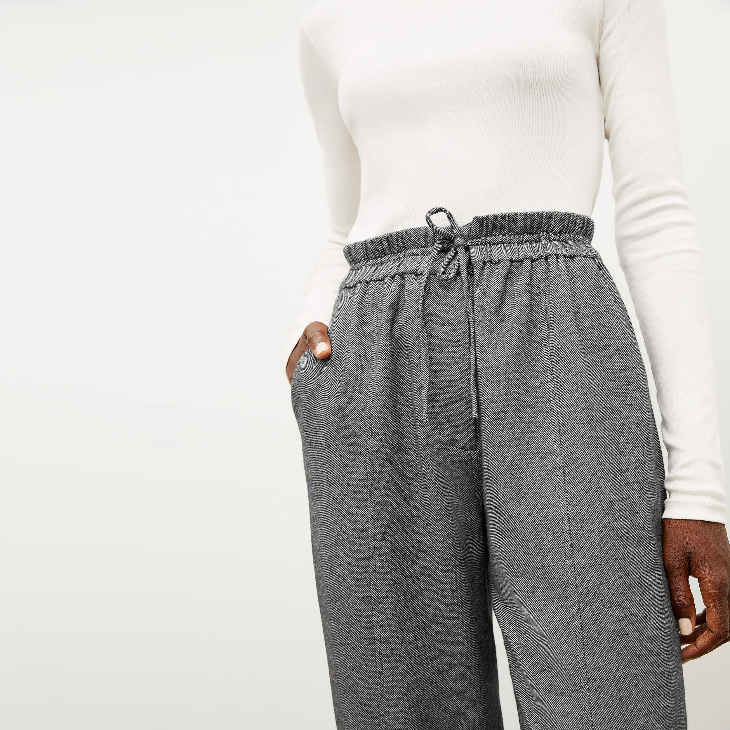 Shane Pant - Flannel Twill :: Charcoal Melange