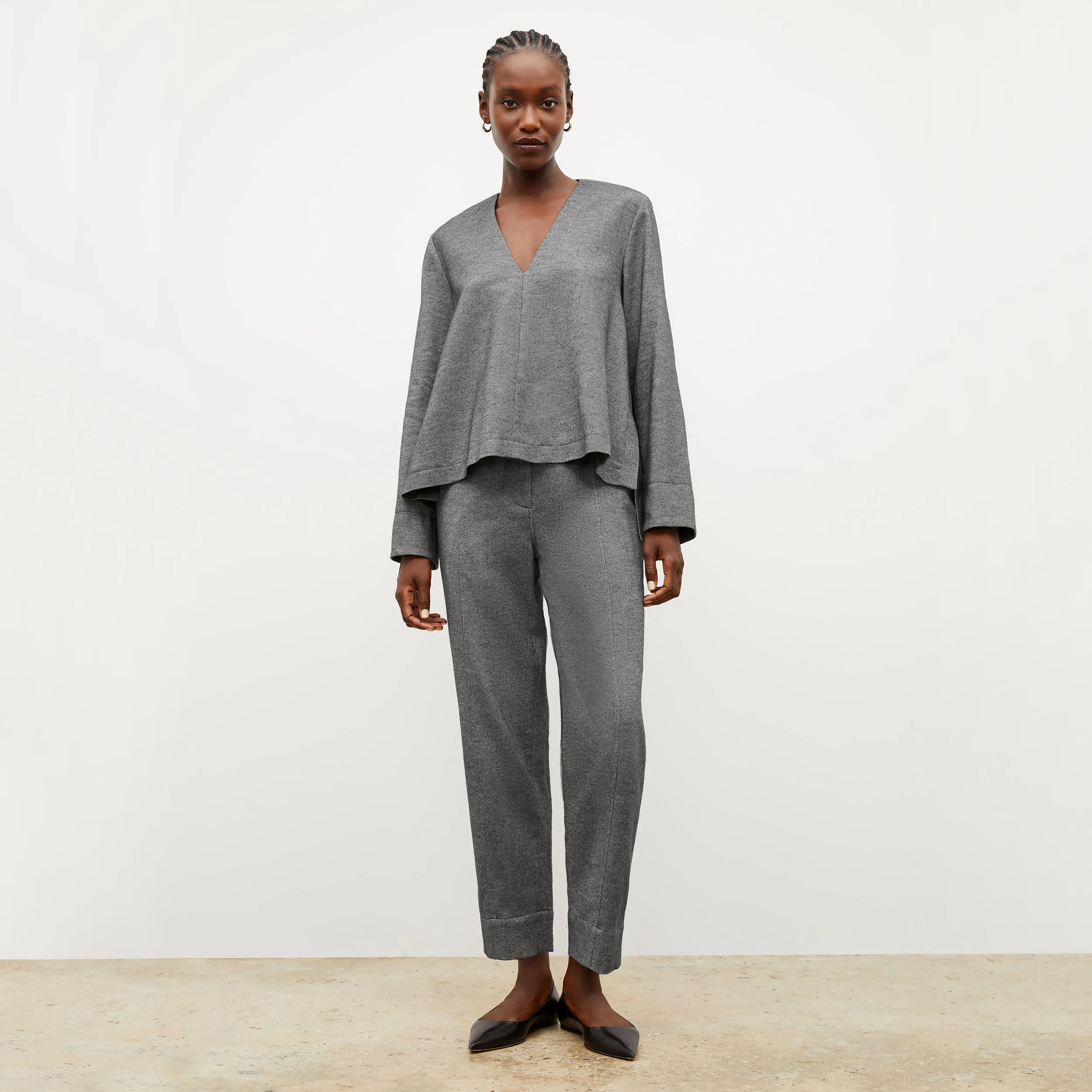 Shane Pant - Flannel Twill :: Charcoal Melange