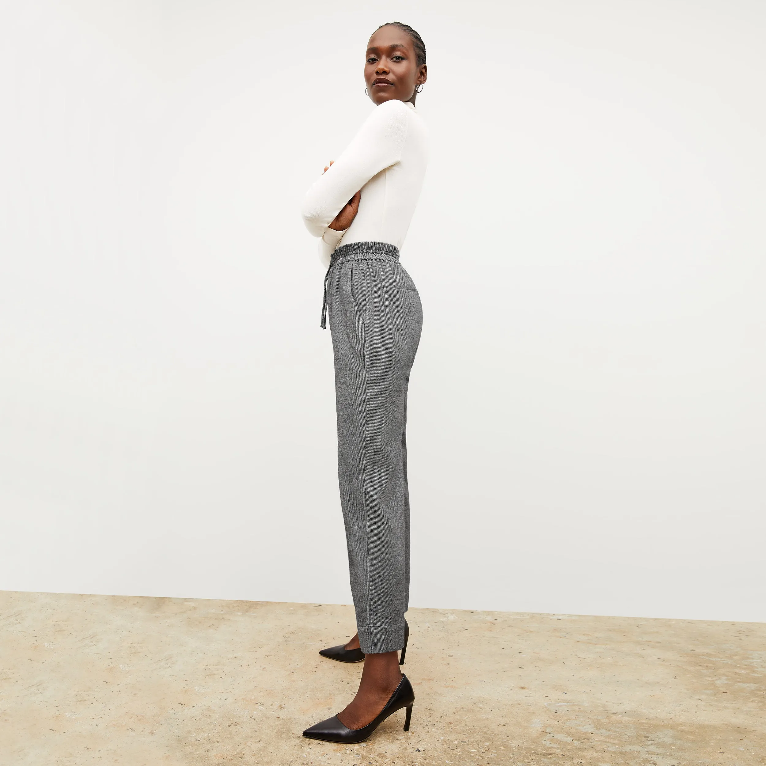 Shane Pant - Flannel Twill :: Charcoal Melange
