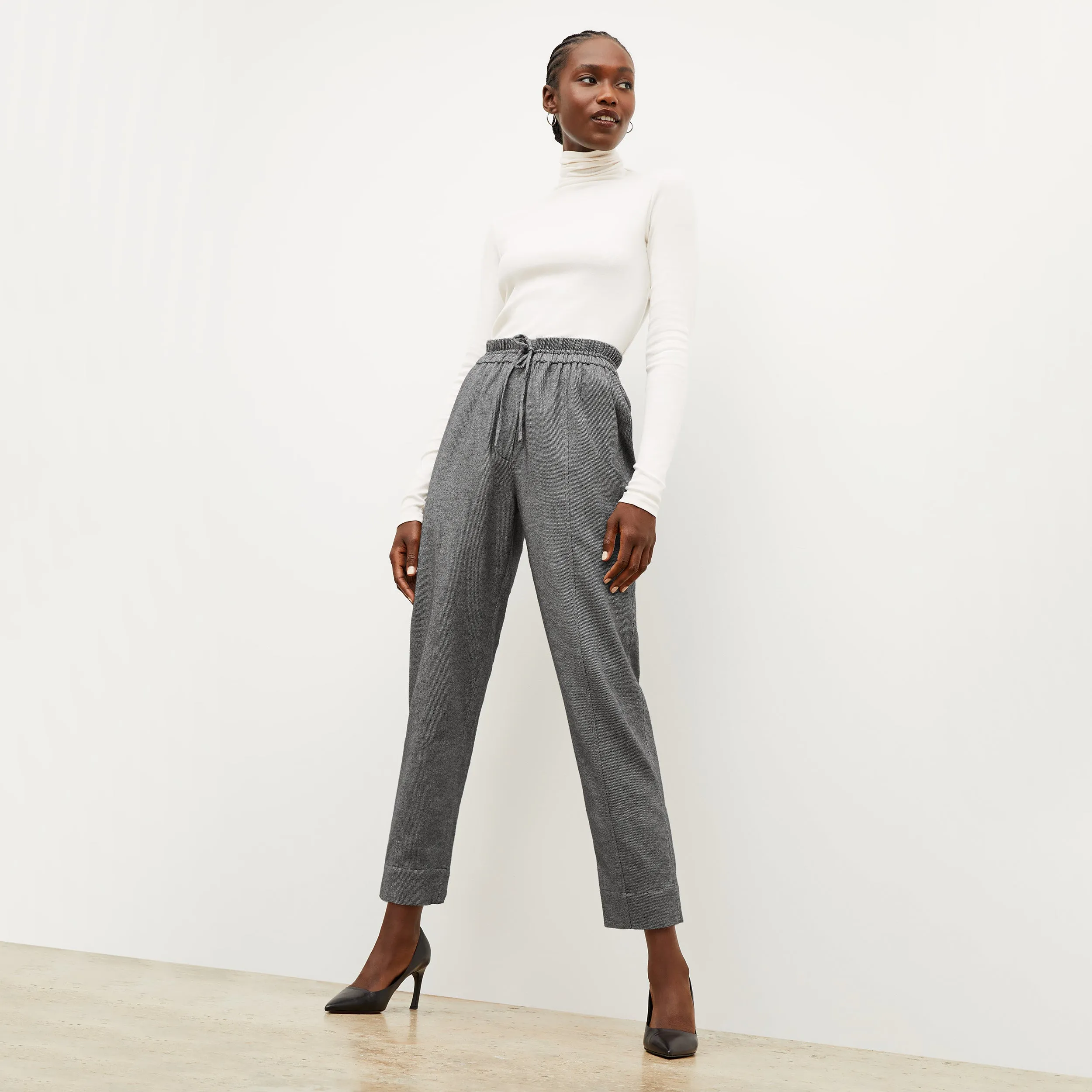 Shane Pant - Flannel Twill :: Charcoal Melange